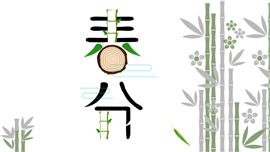 24节气春分创意竹子宣传活动PPT模板