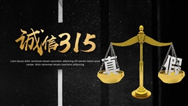 诚信315汇报挽回说明宣传PPT模板