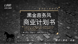 黑金商务风商业计划书动态PPT模板
