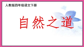 小学语文人教版四年级下册《自然之道》PPT课件