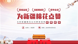 时事政治为新疆棉花点赞不容抹黑PPT模板