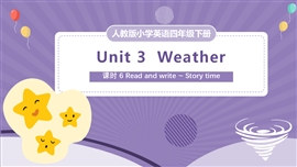人教版小学英语四下第三单元《weather》第6课时PPT课件