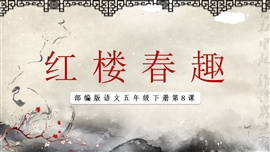五年级语文下册课件红楼春趣PPT模板