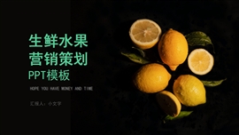 生鲜水果营销策划ppt模板