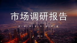 商务市场调研报告PPT模板