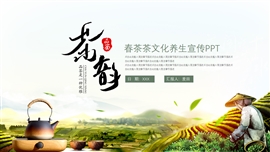 大气中国风茶叶春茶宣传ppt模板