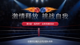 拳击擂台竞争竞赛营销策划方案ppt模板