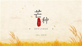 二十四节气芒种ppt模板