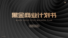炫酷黑金商业计划书ppt模板