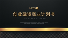 黑金简约商业计划书ppt模板