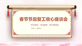 古风春节节后复工收心座谈会PPT模板