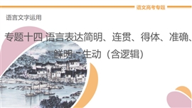 高中语文专题14《第2讲语言表达连贯》教学PPT课件