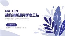 简约清新通用季度总结PPT模板