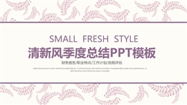 清新风财务会计季度总结PPT模板