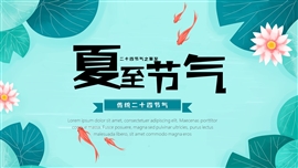 二十四节气夏至清新PPT模板