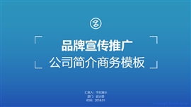 简约商务多图表品牌宣传公司简介推广PPT模板