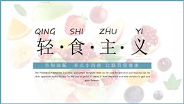 轻食主义项目介绍商业计划书PPT模板