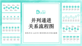 时间轴并列递进关系图ppt图表