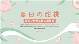夏日小清新工作汇报ppt模板