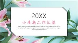 动态精美小清新工作总结PPT模板