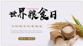 世界粮食日珍惜粮食主题宣传ppt模板