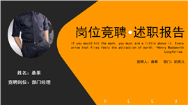 商务工作岗位竞聘通用PPT模板