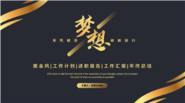 黑金风述职报告年终总结PPT模板