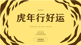 简约风虎年年终总结汇报ppt模板