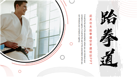 武术功夫跆拳道空手道培训ppt模板