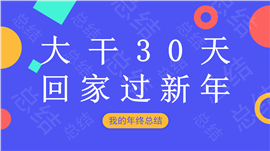 卡通几何小清新年终总结汇报计划PPT模板