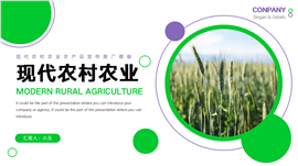 现代农村农业农产品宣传推广PPT模板