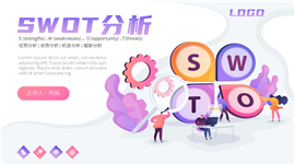 swot分析培训模型矩阵示意图动态ppt模板