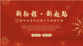 企业年会暨工作成果汇报ppt模板