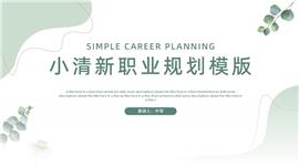 简约职业生涯规划PPT模板