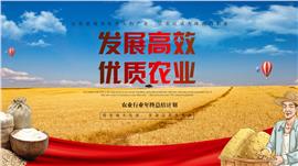 喜庆丰收农业行业年终总结计划ppt模板