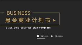 黑金高端年终总结ppt模板