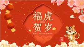 喜庆虎年贺岁年终总结ppt模板