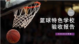 篮球特色学校验收工作汇报ppt模板