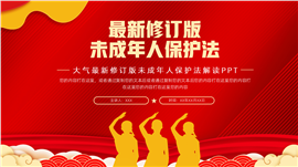 简约最新修订版未成年人保护法解读ppt模板