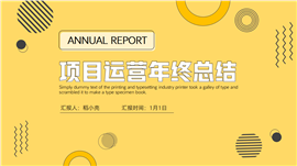 项目运营年终总结PPT模板