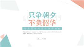 简约风年终工作总结ppt模板