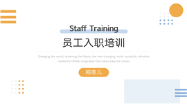 简洁员工入职培训ppt模板