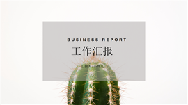 绿植小清新工作汇报ppt模板