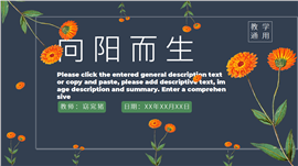 向阳而生简约教学通用ppt模板