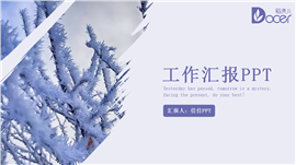 长春花蓝工作汇报ppt模板