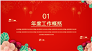 红色中国风新年工作计划ppt模板