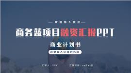 商务蓝简约企业融资商业计划书ppt模版