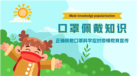 简约卡通风口罩佩戴知识使用方法科普宣传ppt课件