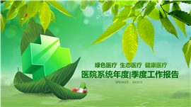 绿色医院系统年度工作报告ppt模板