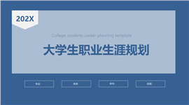 简约沉稳大学生职业生涯规划ppt模板